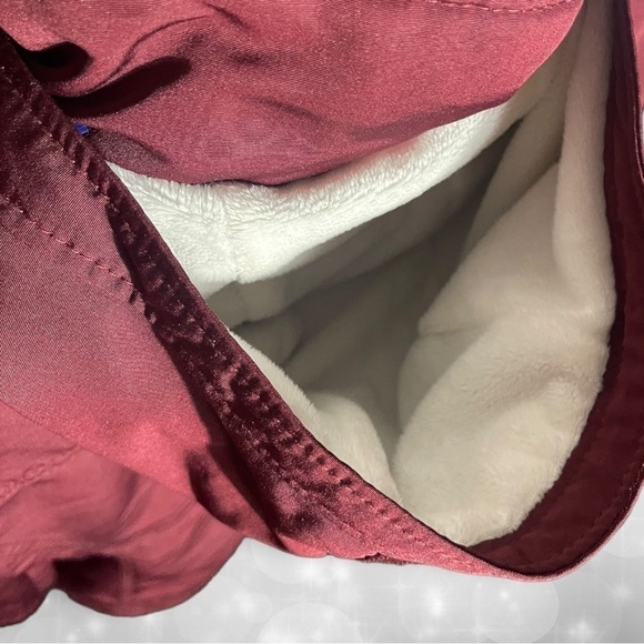 Hollister Cozy Faux Fur Lined Burgundy Mid-weight Jacket Size Extra Small - Picture 7 of 16